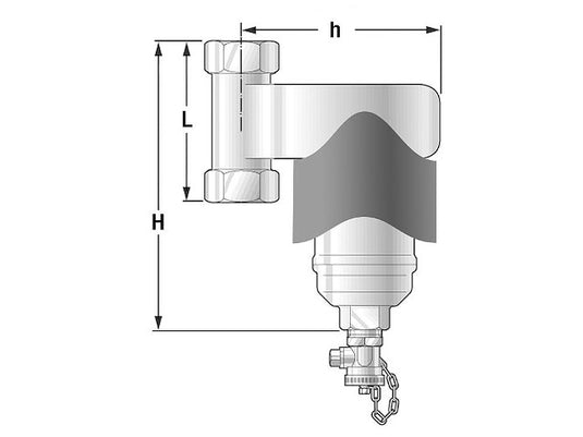 SPIROTECH Schlammabscheider Spirotrap MBL DN32 1 1/4' IG mit Magnet 10 bar/110°C Cu