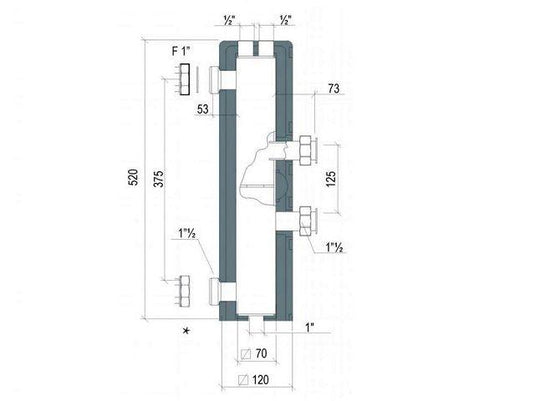 Hydraulische Weiche 4m³/h CP 70 - Ecoenergy Schweiz AG