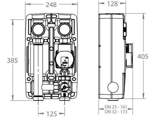 Pumpengruppe LK 862 R, gemischt DN32, WILO PARA 25-180/8-75/SC-12, ohne Mischermotor - Ecoenergy Schweiz AG